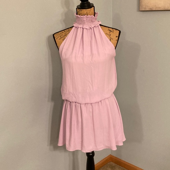 Amanda Uprichard Lavender Halter Mini Dress Women Size M - Picture 2 of 12